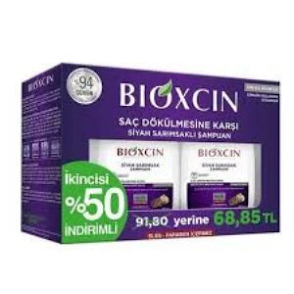 Bioxcin Siyah Sarımsak Şampuanı 2li Paket