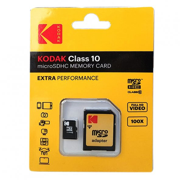 Kodak Micro Sd Hafıza Kartı + Dönüştürücü 4 8 16 32 GB Class 10 - 3