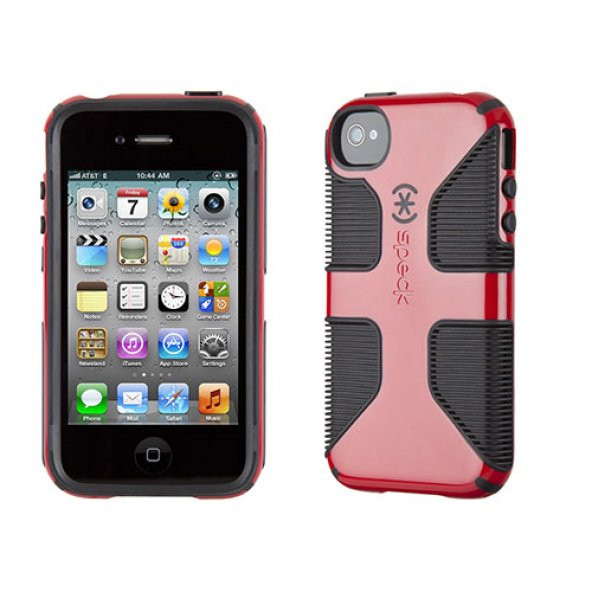 Speck CandyShell Grip iPhone 4S/4 Sert Kılıf Kırmızı - SPK-A1229