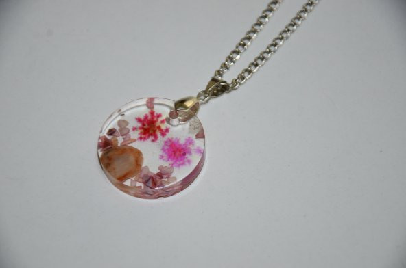 El Yapımı Epoksi Rezine Deniz Taşlı Kolye