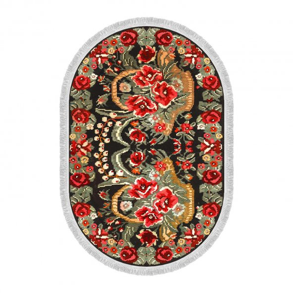 Decoling İpek 1785 Dekoratif Oval Halı - 4