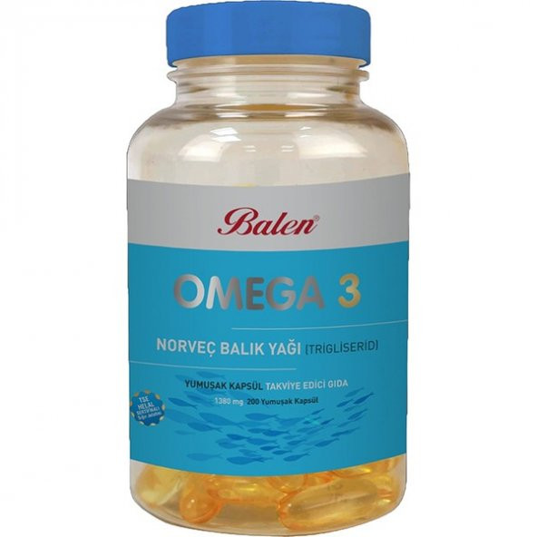 Balen Omega - 3 Norveç Balık Yağı Trigliserid Form (1380 mg - 200 softgel)
