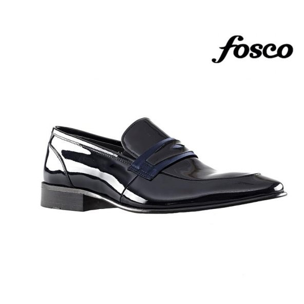 Fosco 7513 Deri Klasik Erkek Ayakkabı Lacivert Rugan
