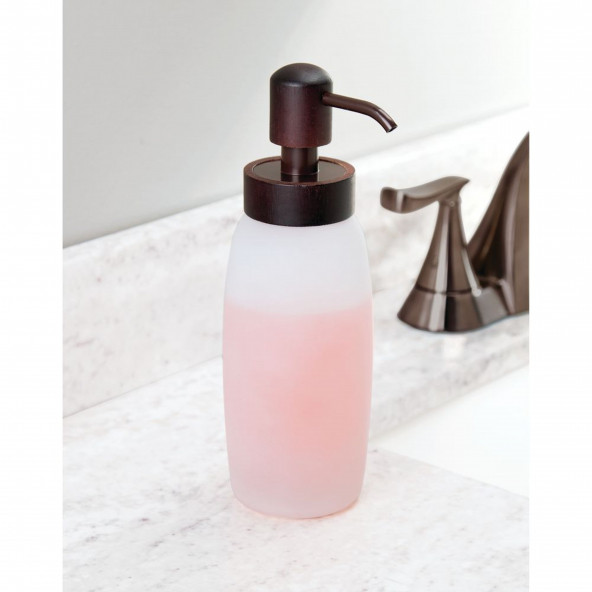 IDESIGN 85310ES SIVI SABUNLUK BUZ DESENLİ 6X6X20CM 300ML - 2
