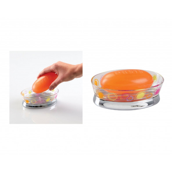 IDESIGN 12120ES SABUNLUK RENKLİ HALKALI MODEL 12X8X4CM - 2