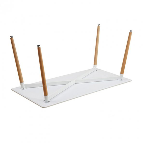 Eames Dikdörtgen Mutfak Masası Beyaz 80x120 cm - 3