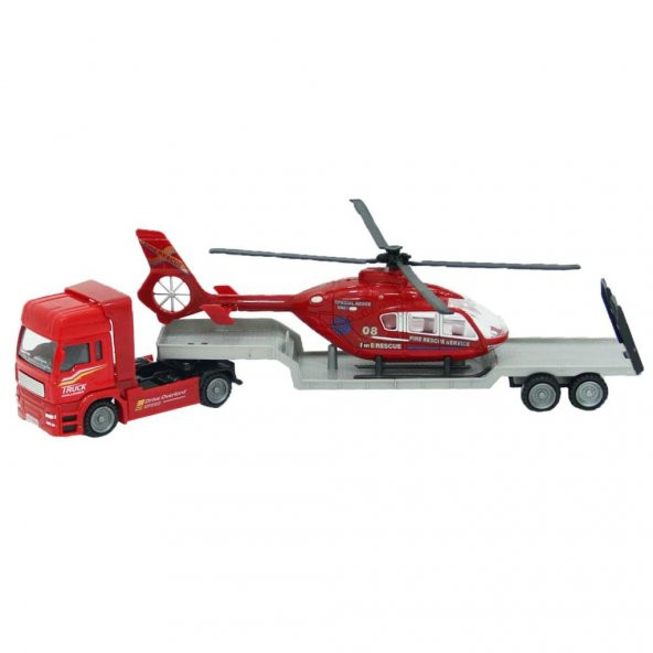 1:48 Metal Helikopter Taşıyıcı Tır - 2