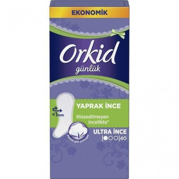 Orkid Günlük Ped Yaprak İnce 40 Lı Parfümsüz