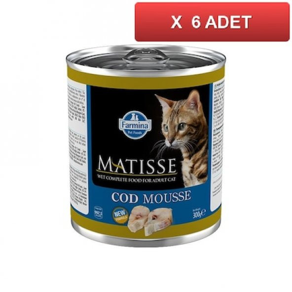Matisse Mousse Morina Balıklı Kedi Konservesi 300 Gr (6 ADET)