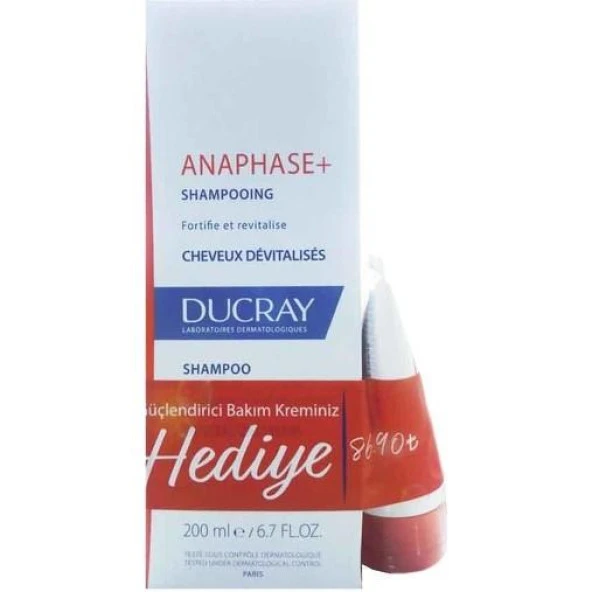 Ducray Anaphase Plus Dökülme Karşıtı Şampuan 200 ml - Güçlendirici Bakım Kremi Hediyeli