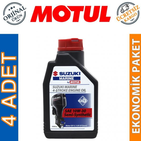 Motul Suzuki Marine 4T SAE 10W-30 1 Lt Tekne Motor Yağı (4 Adet)