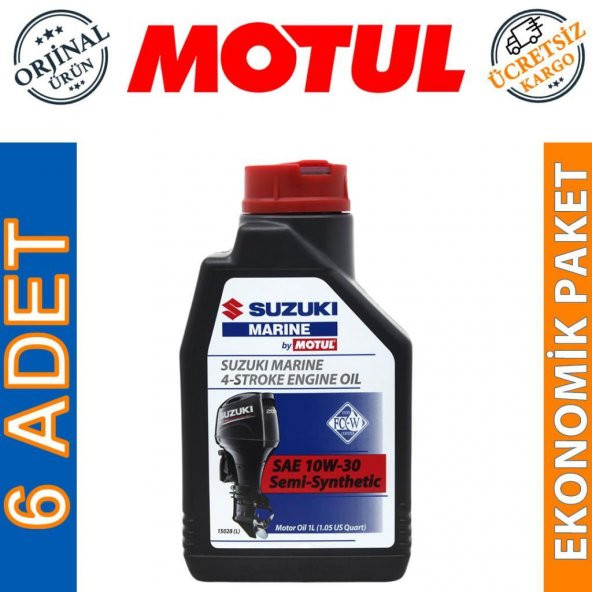 Motul Suzuki Marine 4T SAE 10W-30 1 Lt Tekne Motor Yağı (6 Adet)