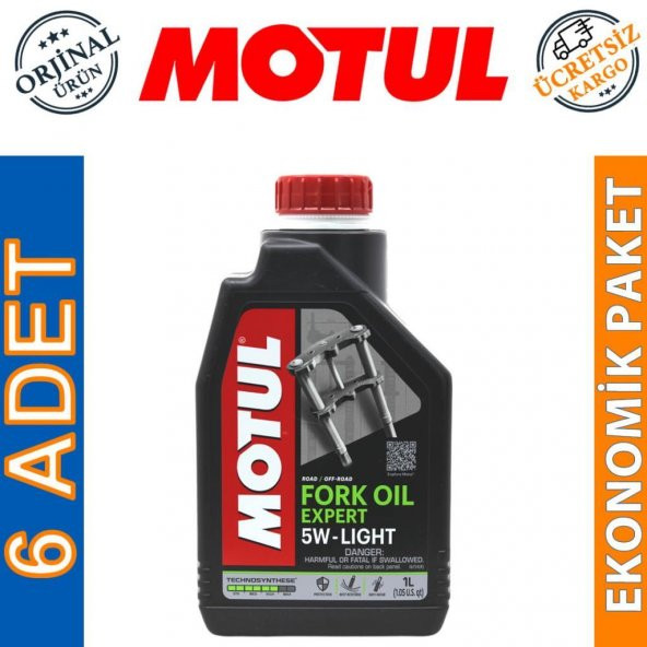 Motul Fork Oil Expert Light 5W 1 Lt Amortisör Yağı (6 Adet)