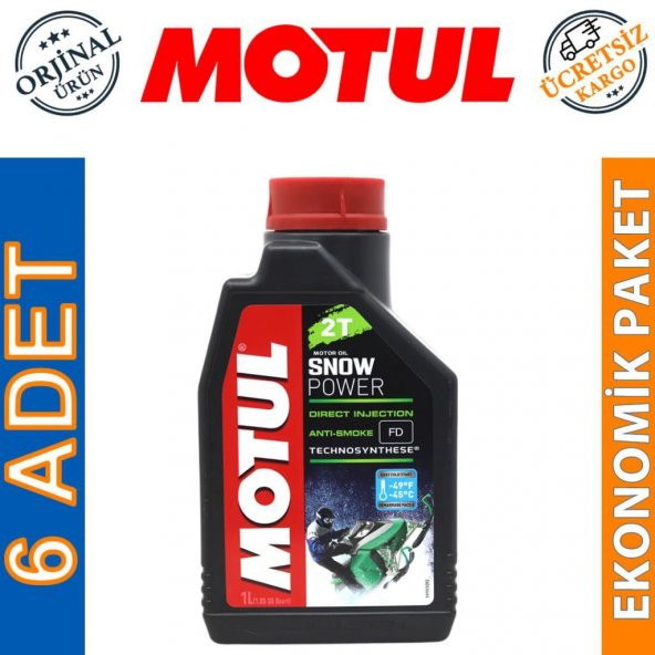Motul SnowPower 2T 1 Lt 2 Zamanlı Kar Motosiklet Yağı (6 Adet)
