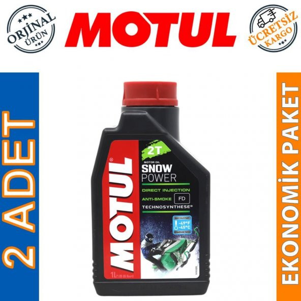 Motul SnowPower 2T 1 Lt 2 Zamanlı Kar Motosiklet Yağı (2 Adet)