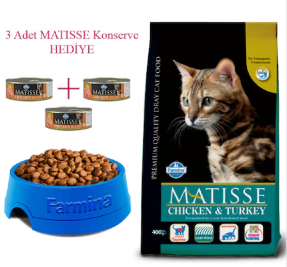 Matisse Tavuk Hindi ve Sebzeli Yetişkin Kedi Maması 10 Kg