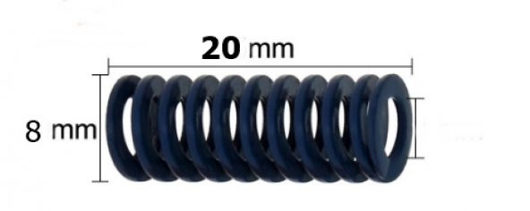 3D Yazıcı Yay CR10 Isıtmalı Yatak için (Mavi) çap 8mm Uzunluğu 20mm x 1 adet