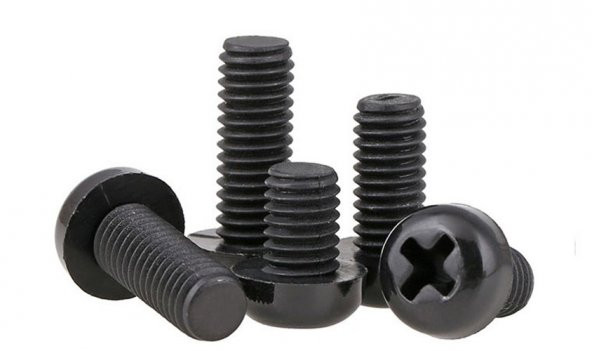 M2,5 x 6mm Plastik Civata Vida SiYAH x 5 adet - 2