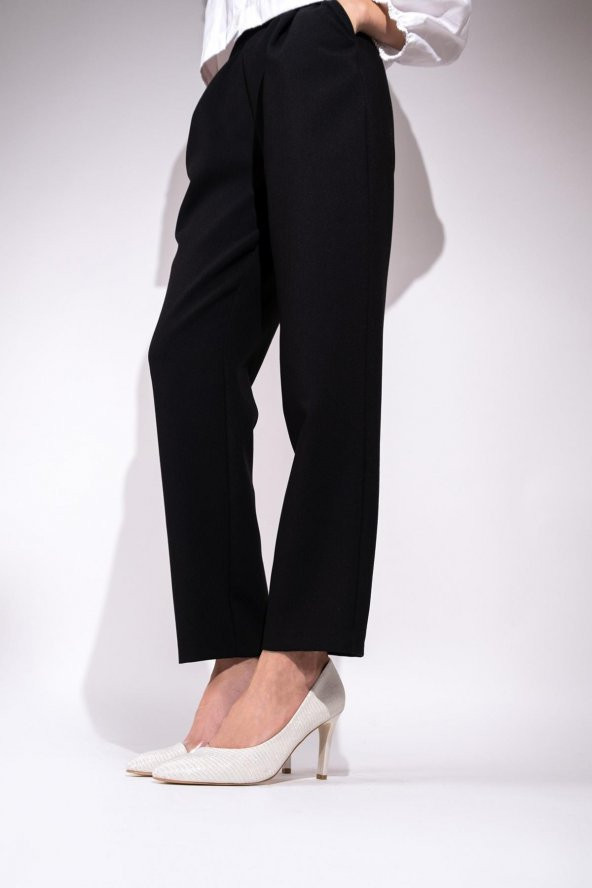 Beyaz Simli Şeffaf Stiletto Topuklu Kadın Ayakkabı - Lotus - 3