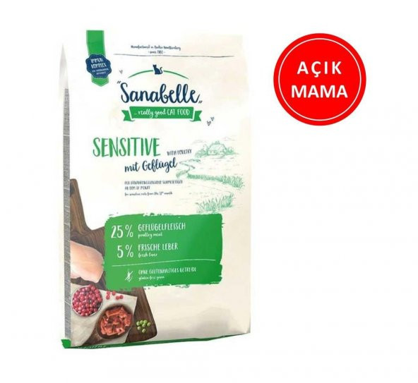 Sanabelle Sensitive Poultry Tahılsız Kedi Maması 1 Kg AÇIK - 2