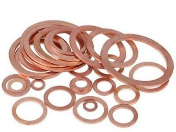 Bakır Pul  18,3x12,1mm kalınlık 0,8mm  1 adet (rf093)