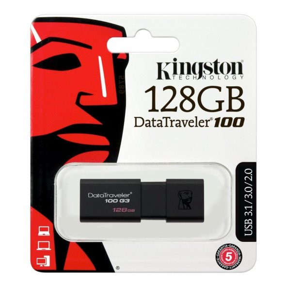 Kingston 128GB DataTraveler DT100 G3 USB3.0 Usb Bellek(DT100G3/128)