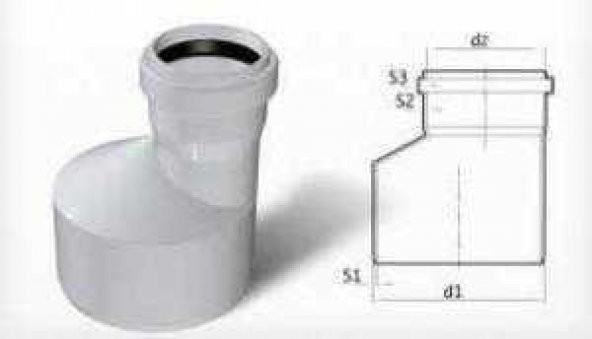 125X100 Pvc Redüksiyon