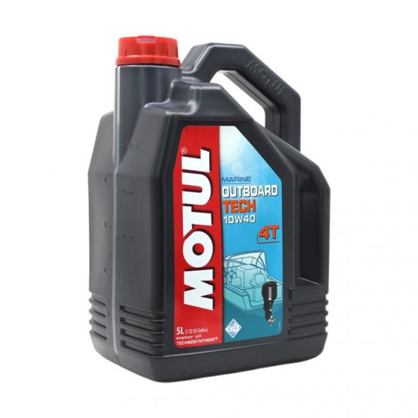 Motul Marine Outboard Tech 10W-40 4T 5 Lt Tekne Motor Yağı (2 Adet) - 2