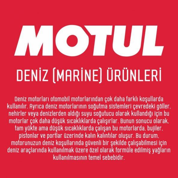 Motul Marine Outboard Tech 4T 10W-30 1 Lt Tekne Motor Yağı (2 Adet) - 5