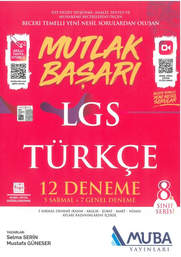 Muba Lgs Mutlak Başarı Türkçe 12Li Deneme