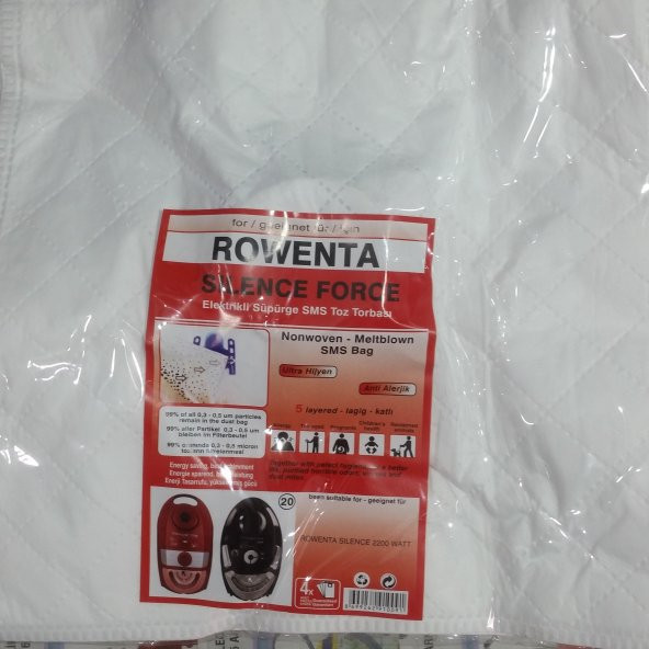 Rowenta RO 5921 Silence Force Extreme Süpürge Toz Torbası 10 ADET