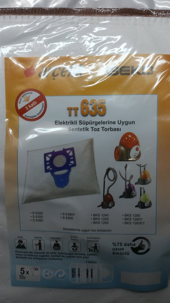 Arçelik TT 635 BEZ TOZ TORBASI 10 AD - 2