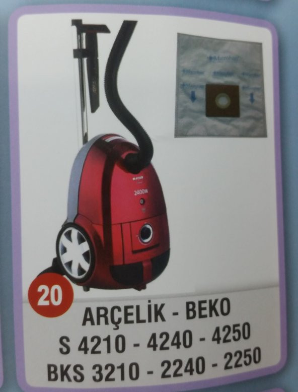 Arçelik S4210 S4240 S4250 Mikroban Torba Hediyeli Orjinal Torba M