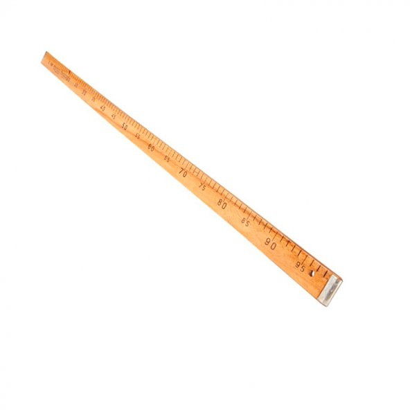 Kaliteli (TSEK) ONAYLI Tahta MANİFATURA Cetveli (Ön / Arka yüzü 100cm) - 2