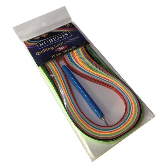 RUBENIS 7801 QUİLLİNG SETİ 39 CM 16 RENK 120 ADET KALEMLİ