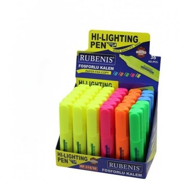 RUBENIS FOSFORLU KALEM RF-315/M MAVİ - 2