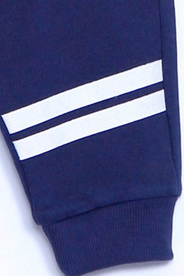 Lacivert Ceplibaskılı Bel Ve Paçalar Lastikli Sweat Pantolon|JP 110825 - 3