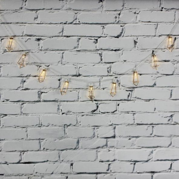 Led Işık Metal Köşeli Dekor 10lu Şerit Aydınlatma Pilli Ağaç Süsü - 2