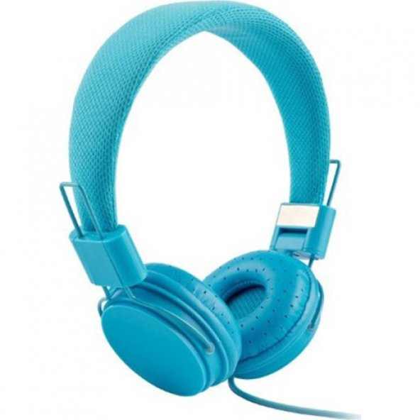 Color EP05 Mikrofonlu Kulaküstü Mavi Kulaklık
