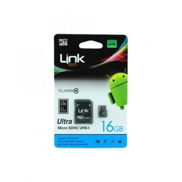 Letstur Link Tech Micro Sd Hc 16 Gb Hafıza Kartı