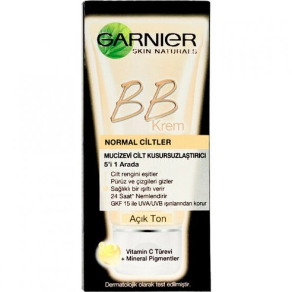 Garnier Skin Naturals BB Krem 5i 1 Arada Mucizevi Krem 50 ml(Açık Ton)