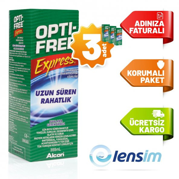 Opti-Free Express 355ml x 3 Adet Solüsyon