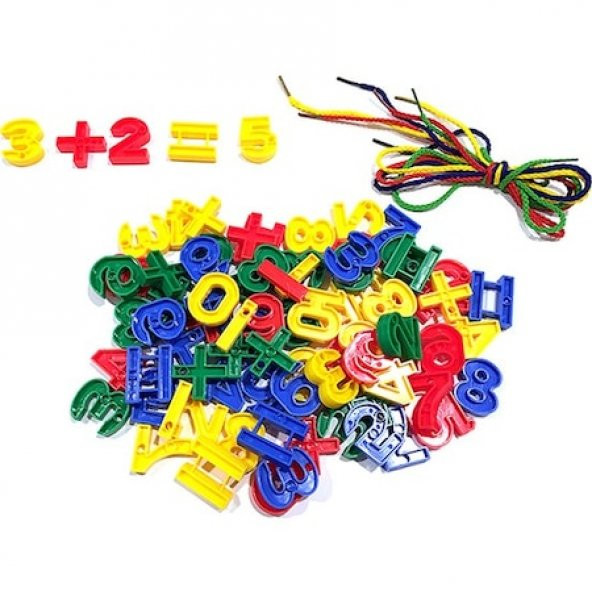 384 Parça İpe Sayı Dizme Oyunu Eğitici Lego Yapboz