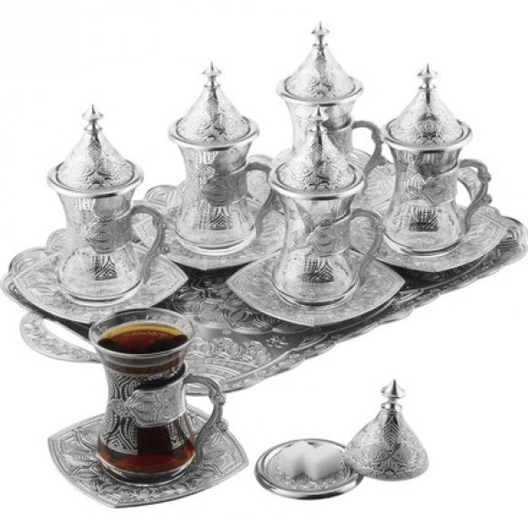 Sena Telkari Desenli 6lı Çay Seti