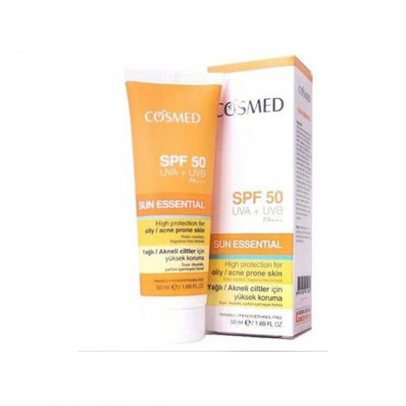 Cosmed Sun Essential Yağlı Ve Akneli Ciltler İçin Spf 50 50 Ml Güneş Kremi