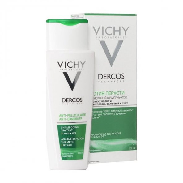 Vichy Dercos Anti-Dandruff Kepeğe Karşı Kuru Saç Şampuanı 200 Ml