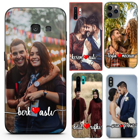 Turkcell T50 Çiftlere Tasarımlı İsimli Fotoğraflı Kılıf - 2