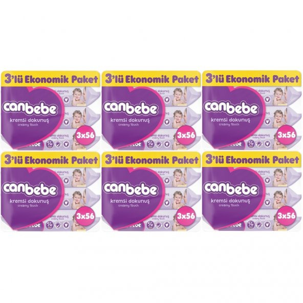 Canbebe Islak Havlu Kremsi Dokunuş 56 x 18 Adet - 1008 Yaprak
