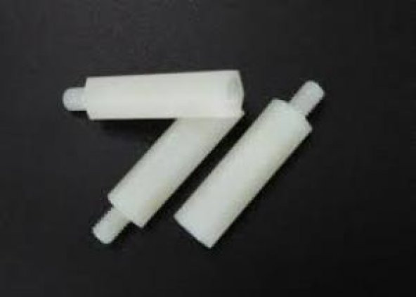 M3x12mm Plastik Distans-Spacer Erkek- Dişi 1 Adet - 3