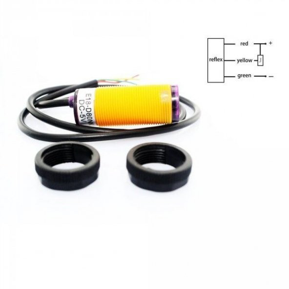 Kızılötesi Engel Algılama Sensör - E18-D50nk - Mz80 - 3
